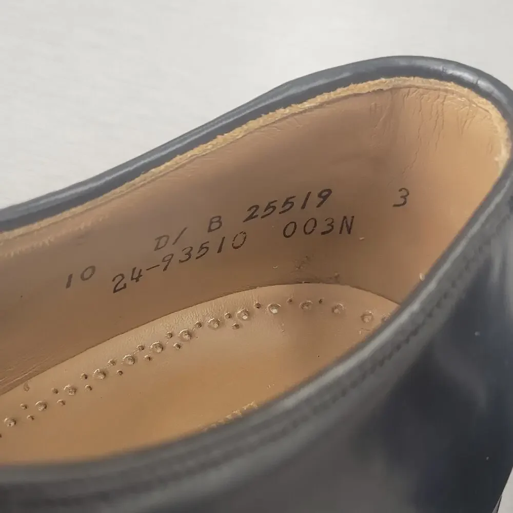 Johnston & Murphy Limited Black Leather Brogue Lace-Up Oxford Dress Shoes 10 D